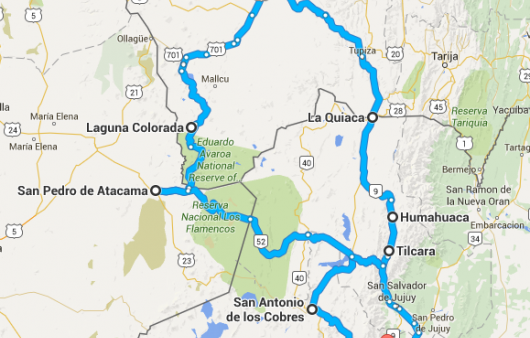 Viaggio in Argentina, Cile e Bolivia: itinerario nord