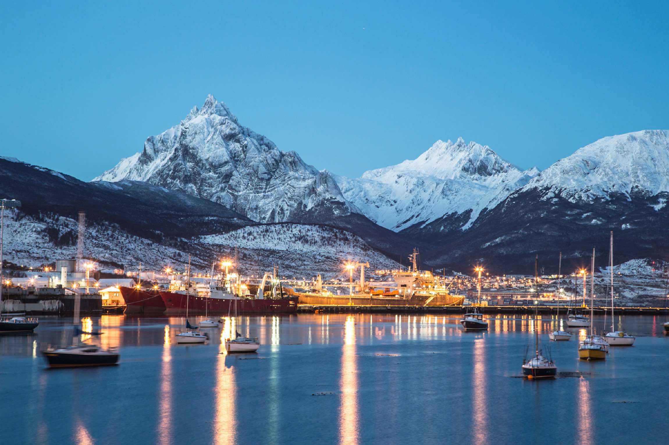 viaggio in Patagonia: Ushuaia di notte