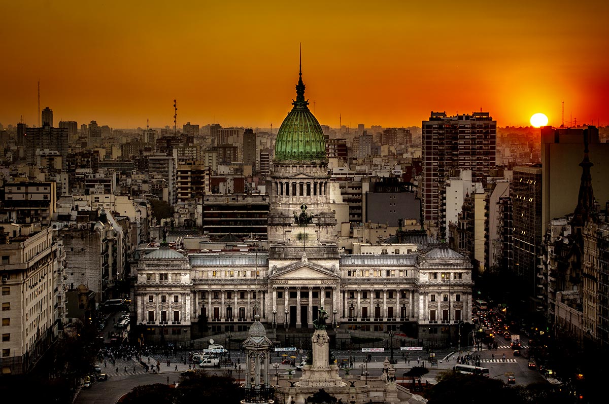 tramonto a buenos aires
