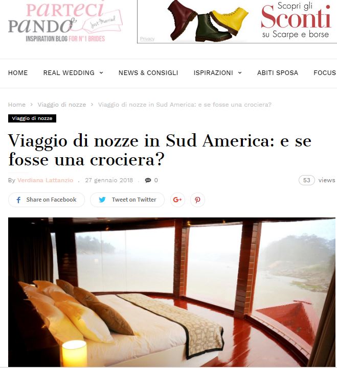 Blog Partecipando: viaggio di nozze in sud America