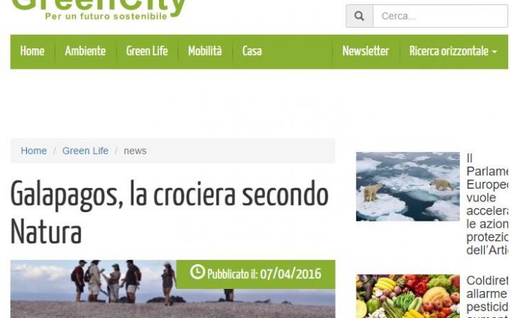 GREEN CITY: GALAPAGOS, LA CROCIERA SECONDO NATURA