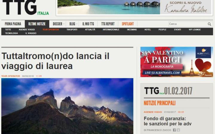 TTG ITALIA: TUTTALTROMO(N)DO LANCIA IL VIAGGIO DI LAUREA