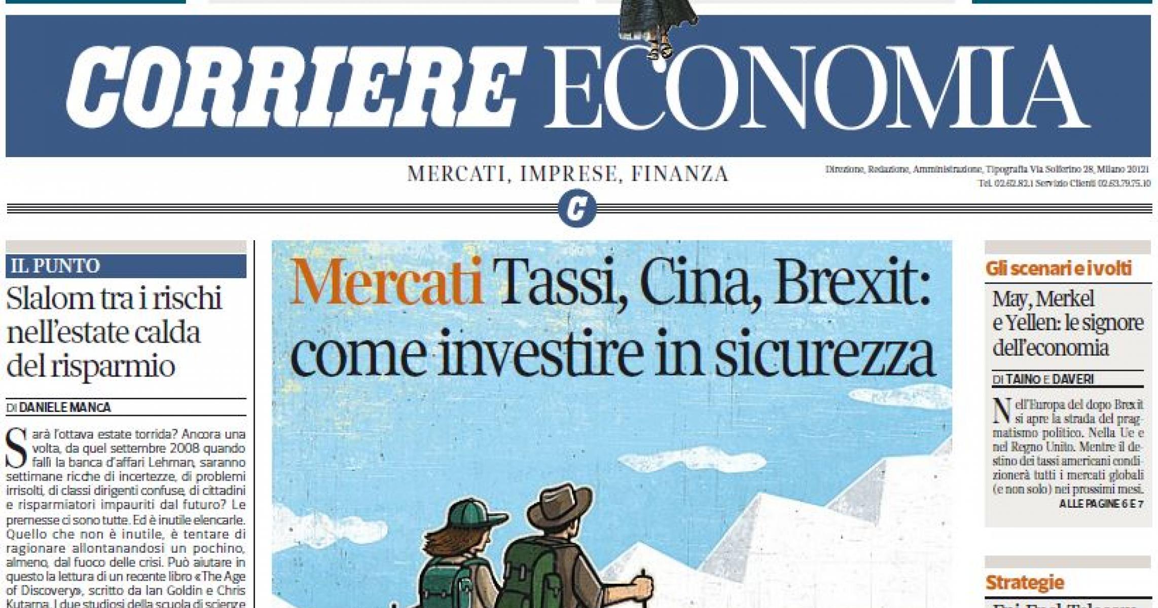 CORRIERE ECONOMIA: TRE NEL PACIFICO